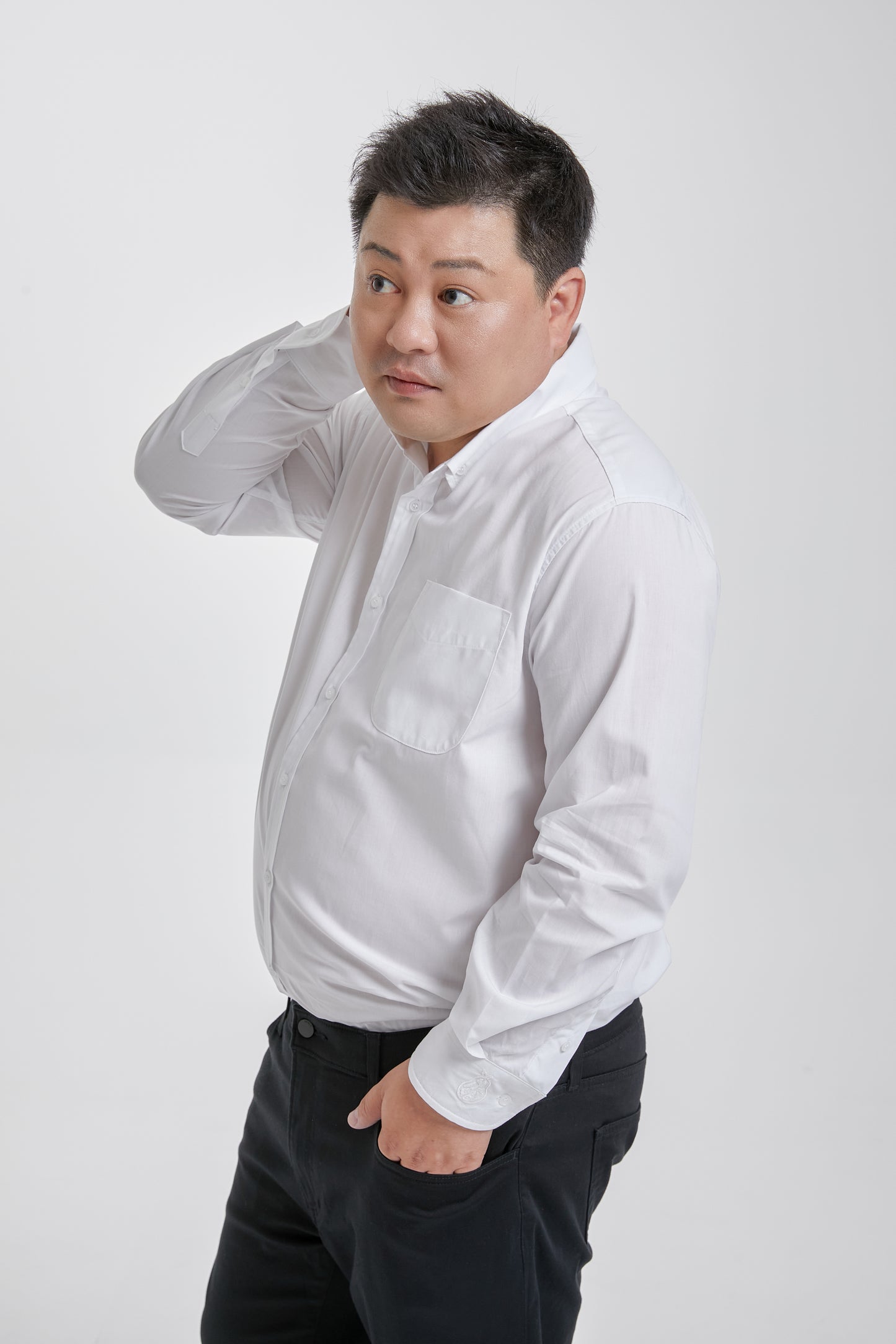 "見た目スッキリ"ビジネスシャツ